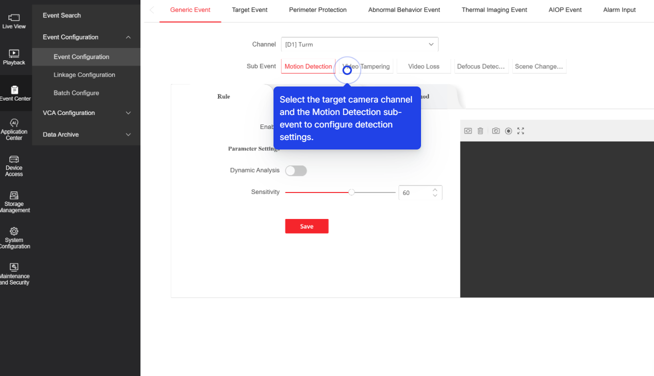 Hikvision Basic Events Configuration